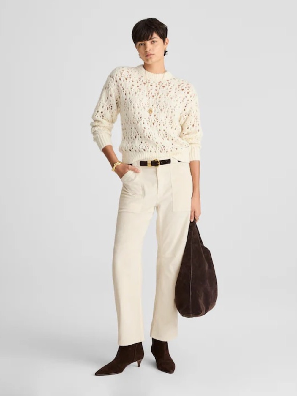 Madewell The Darted Barrel-Leg Utility Pant in Corduroy